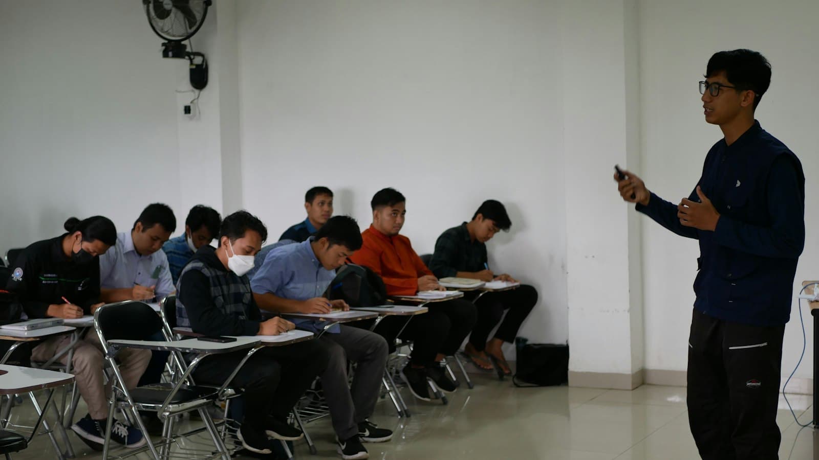 An in-house training session for staff